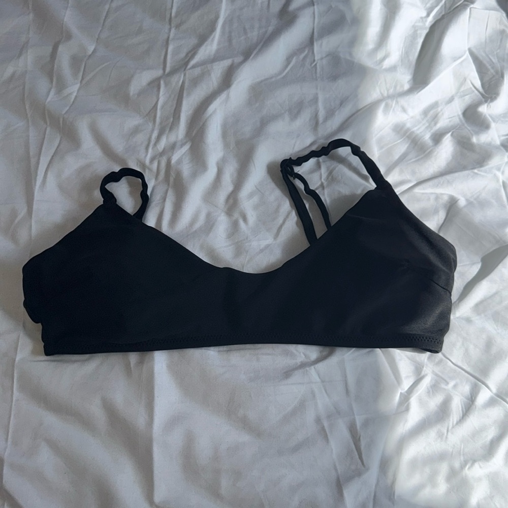 Aerie Black Scoop Neck Bikini Top
